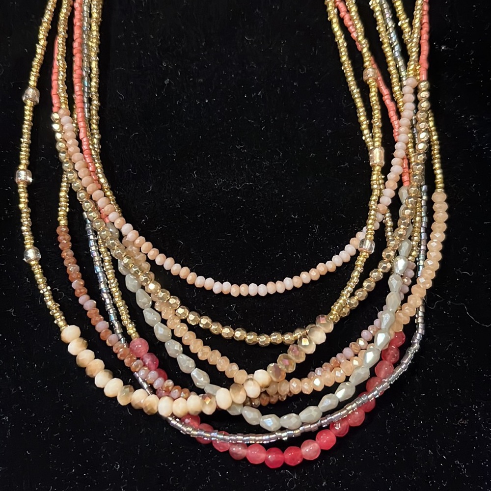 Adjustable 16”-36” Beaded Necklace